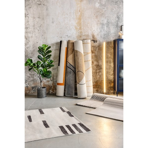 Sivo-kremno bela preproga 140x200 cm Mosaica – Universal-image-3