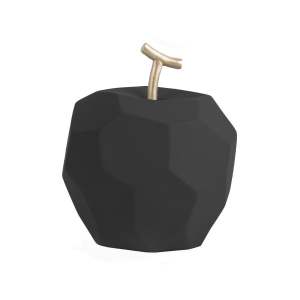 Mat črna betonska figurica PT LIVING Origami Apple