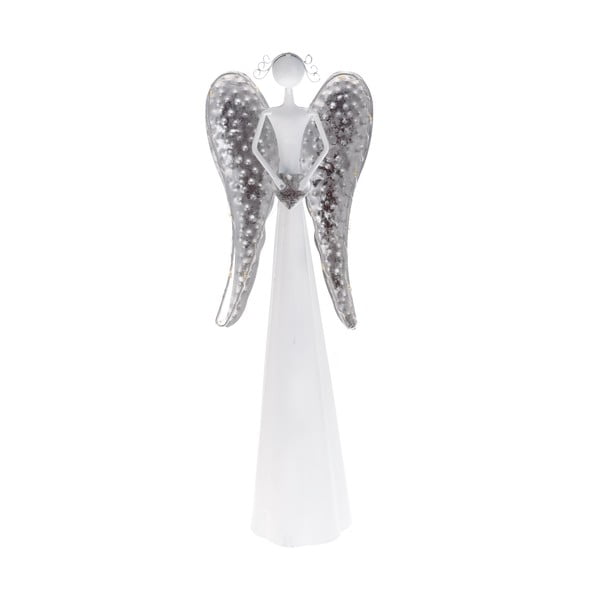 Kovinski kipec angela z LED lučko Dakls, višina 40 cm