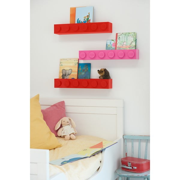 Otroška rdeča stenska polica LEGO® Sleek-image-1
