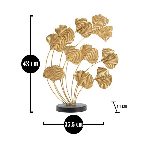 Kovinski kipec v zlati barvi Mauro Ferretti Wind Leaf-image-2