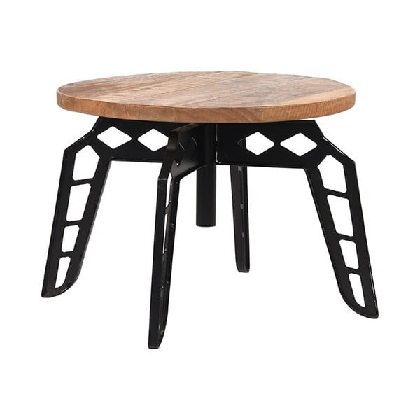 Zložljiva mizica z zgornjim delom iz mangovega lesa LABEL51 Pebble, ⌀ 60 cm