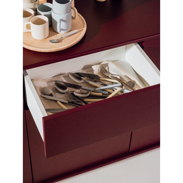 Bordo rdeča komoda 160x91x46 cm Rali – noo.ma-image-3