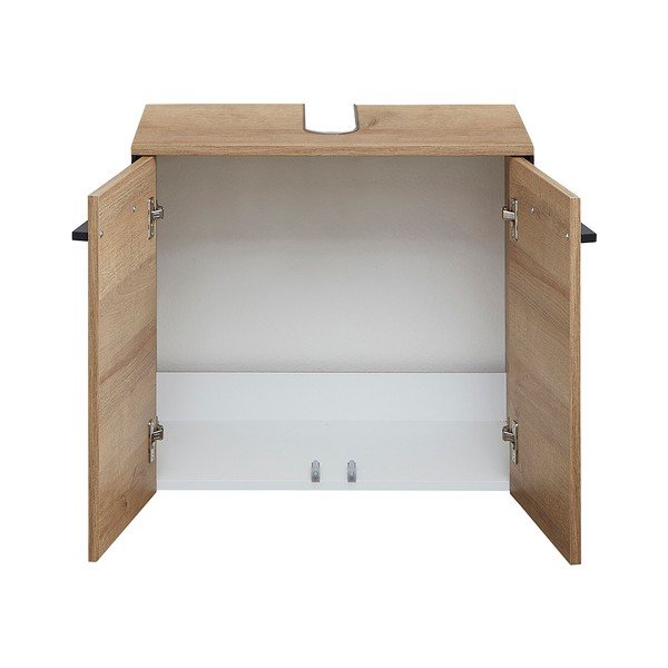 Stenska omarica za pod umivalnik v hrastovem dekorju v naravni barvi 53x60 cm Quickset 395 – Pelipal-image-3