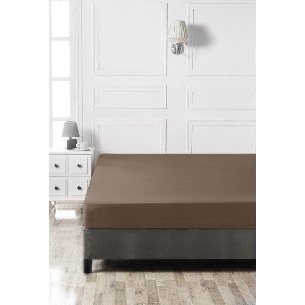 Rjava napenjalna bombažna rjuha 140x200 cm – Mijolnir-image-2