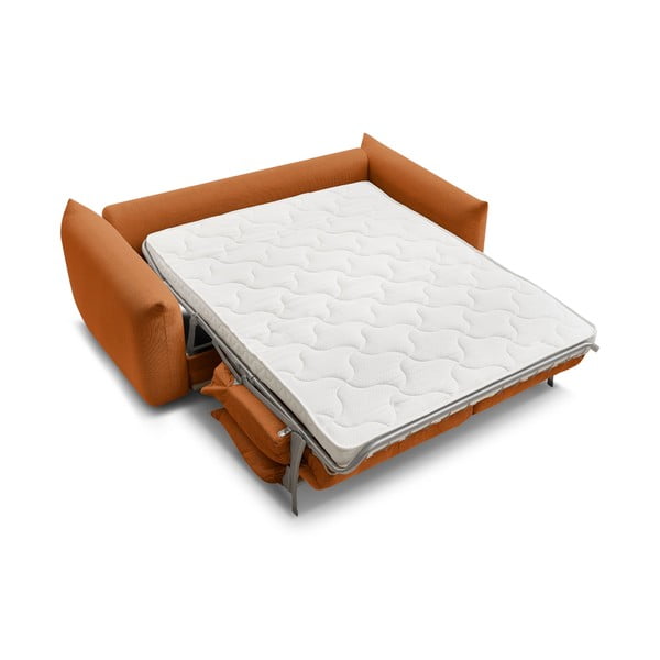 Oranžna raztegljiva sedežna garnitura 214 cm Ernest – Bobochic Paris-image-4