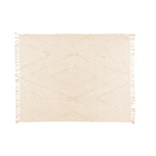 Krem belo bombažno pregrinjalo za zakonsko posteljo 250x260 cm Sahara - Tiseco Home Studio-image-2