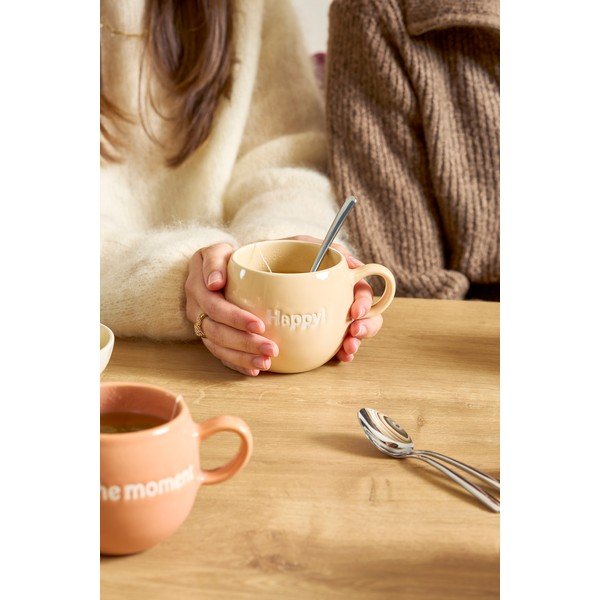 Bež skodelica iz kamenine 420 ml Muggies – Salt&Pepper-image-1