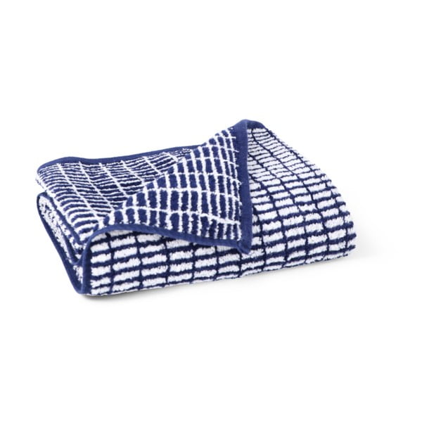 Belo-modra frotirna brisača iz mešanice bambusa 50x100 cm Nuance – JUNA