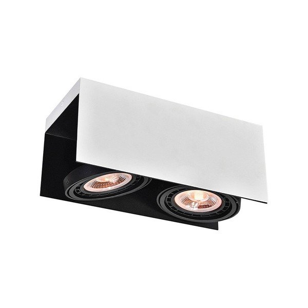 Črno-bela stropna svetilka s kovinskim senčilom 14x31 cm Verso – GTV