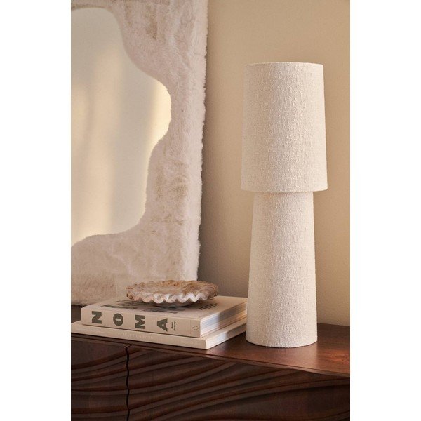 Bela bouclé namizna svetilka (višina 58 cm) Philo – Ellos Home-image-2