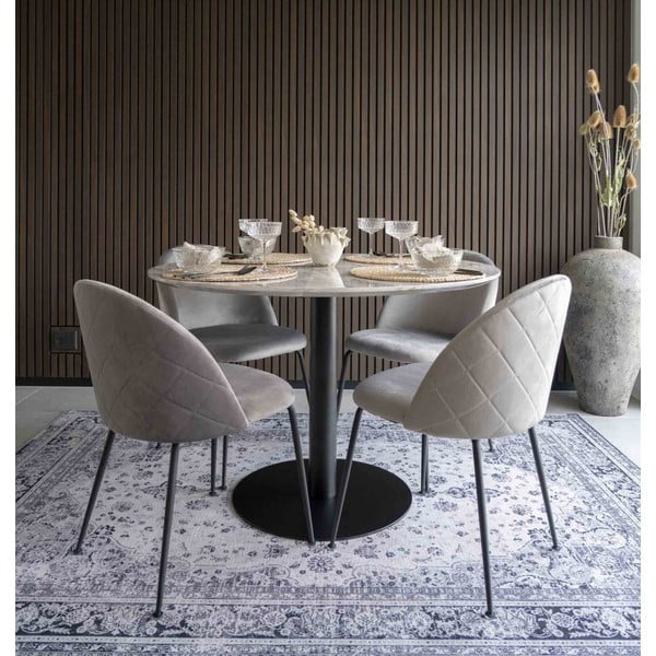 Svetlo sivi žametni jedilni stoli v kompletu 2 ks Geneve – House Nordic-image-1