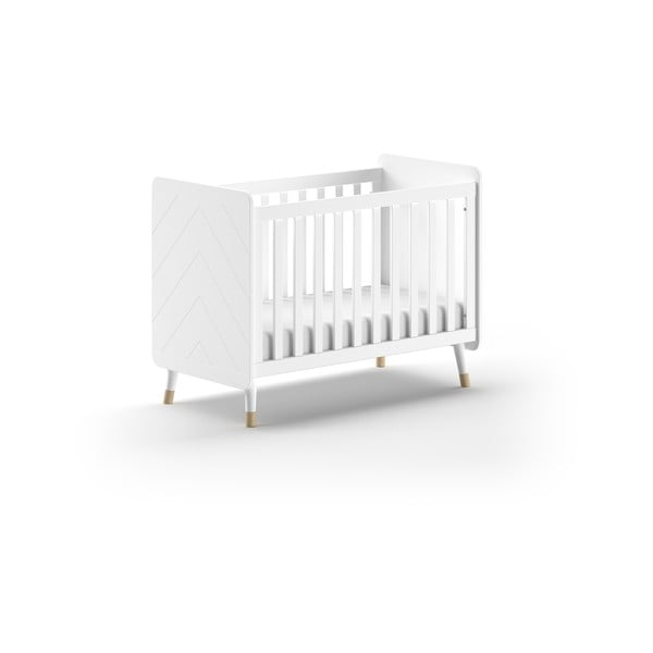 Bela otroška posteljica iz masivnega bora 60x120 cm BILLY – Vipack-image-2