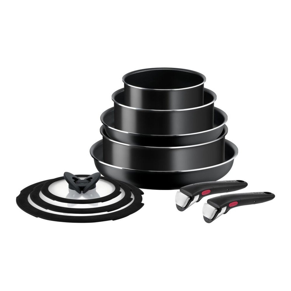 Aluminijast komplet loncev 10 ks INGENIO EASY COOK & CLEAN BLAC L1549042