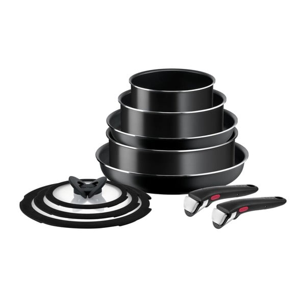 Aluminijast komplet loncev 10 ks INGENIO EASY COOK & CLEAN BLAC L1549042 – Tefal