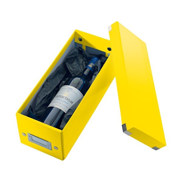 Rumena kartonasta škatla za shranjevanje s pokrovom 14x35x14 cm Click&Store – Leitz-image-3