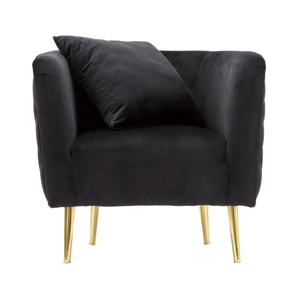 Črn žameten fotelj Bucarest – Mauro Ferretti-image-2