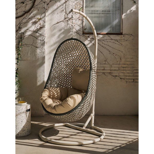 Viseč vrtni stol s stojalom Kave Home Damila-image-1