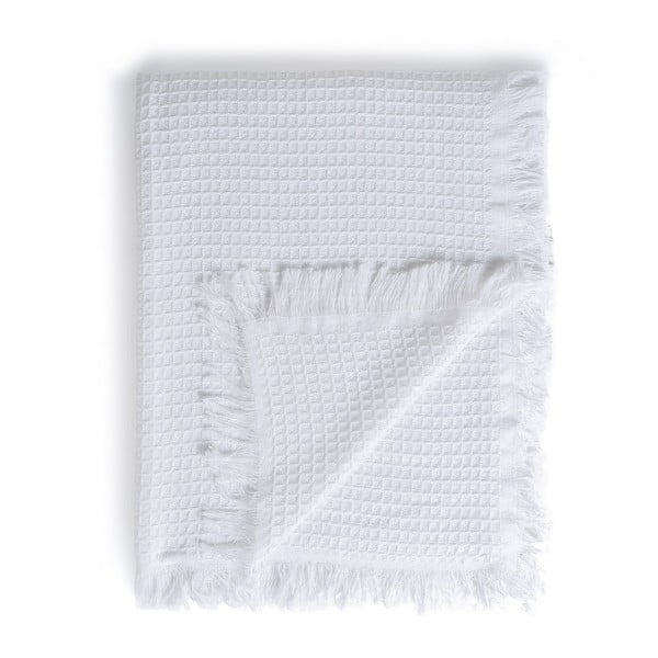 Belo pregrinjalo iz recikliranega bombaža 260x280 cm Honeycomb – Ixia