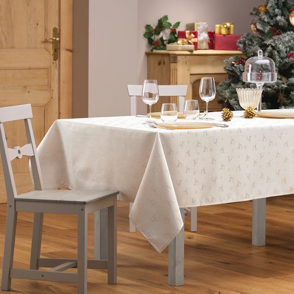 Namizni prt z božičnim motivom iz žakarja 140x250 cm Les Rennes – douceur d'intérieur