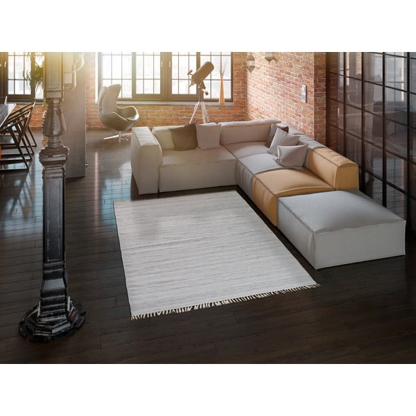 Svetlo siva zunanja preproga iz reciklirane plastike Universal Liso, 140 x 200 cm-image-1