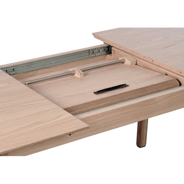 Raztegljiva jedilna miza z dodatno ploščo v hrastovem dekorju 95x190 cm Bari – Unique Furniture-image-2