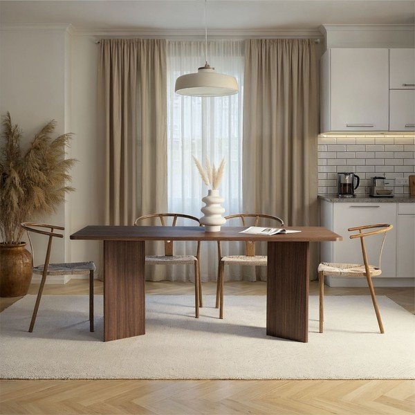 Jedilna miza v orehovem dekorju 90x180 cm Linza – Kalune Design-image-2