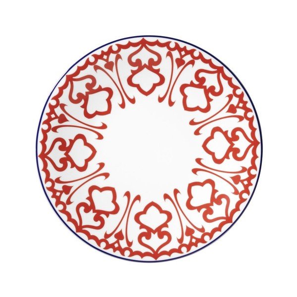 24-delni komplet belih porcelanskih posod z rdečim vzorcem Kütahya Porselen Desen-image-4
