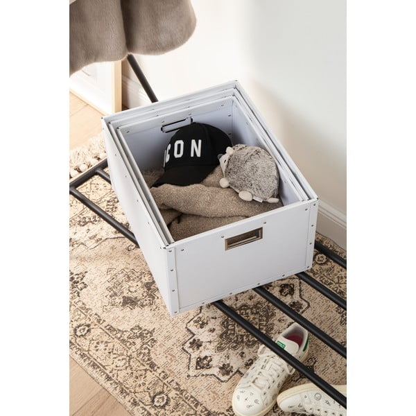 Bele kartonaste škatle za shranjevanje v kompletu 3 ks Ture – Bigso Box of Sweden-image-2