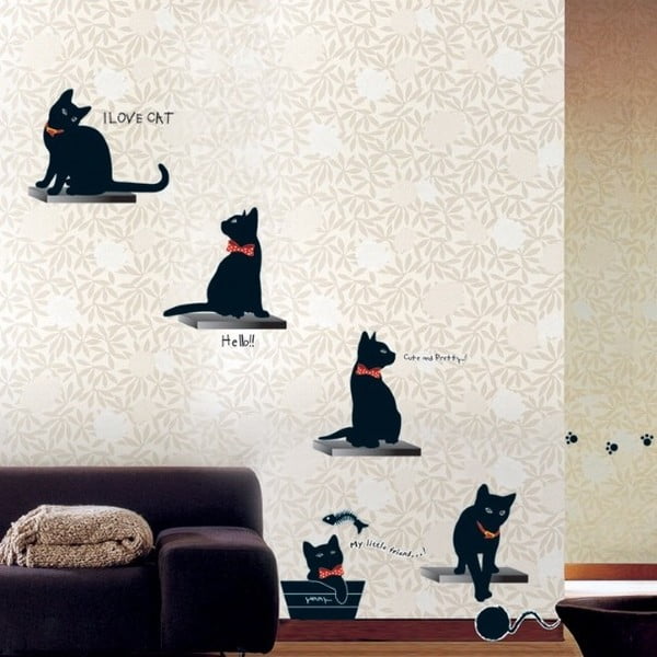 Ambiance Cats with Bowties set stenskih nalepk-image-1