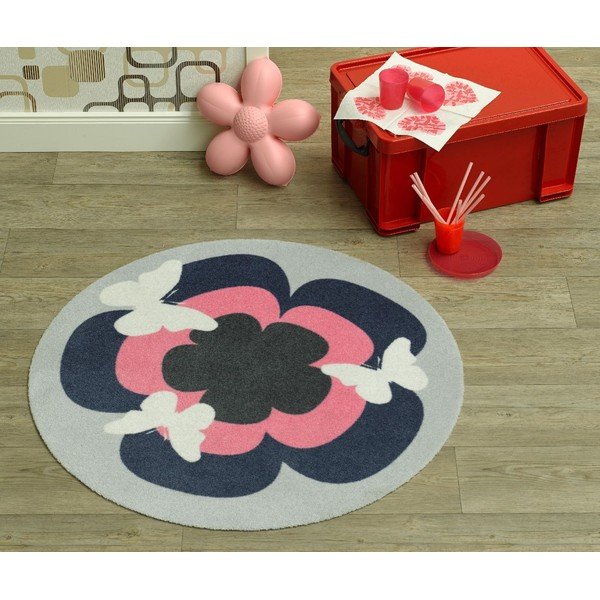 Preproga Deko - beli metulji, 100 cm-image-1