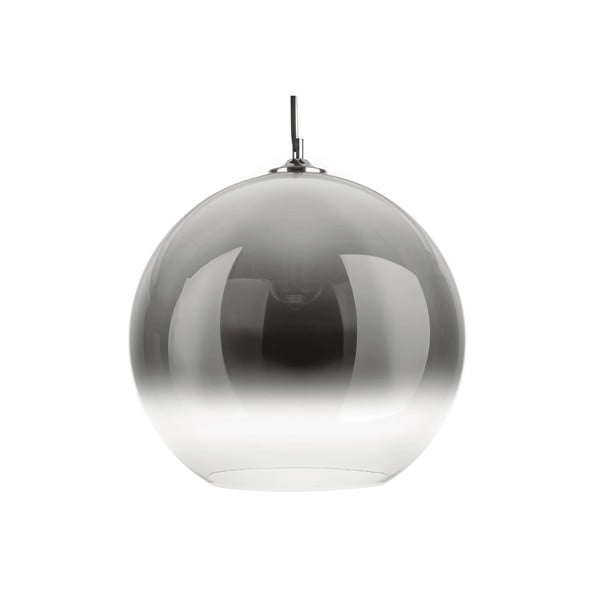 Siva steklena viseča svetilka Leitmotiv Bubble, ø 40 cm