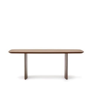 Rjava jedilna miza v orehovem dekorju 100x200 cm Litto – Kave Home