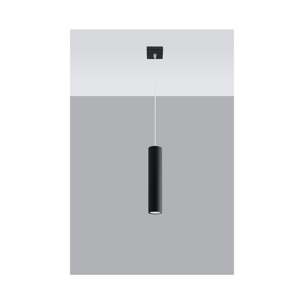 Črna kovinska viseča svetilka Castro – Sollux-image-2