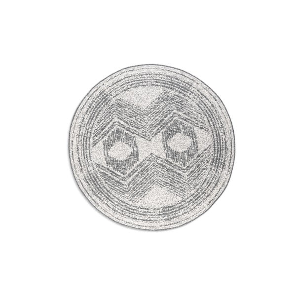 Siva/kremno bela okrogla zunanja preproga ø 200 cm Gemini – Elle Decoration