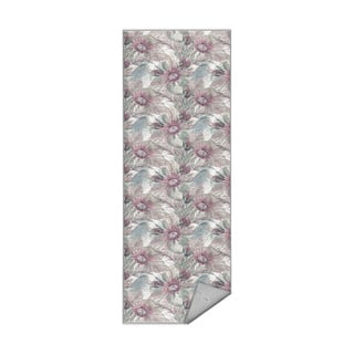 Vijoličen/siv pralen tekač 80x200 cm Dusty Flowers – Mila Home