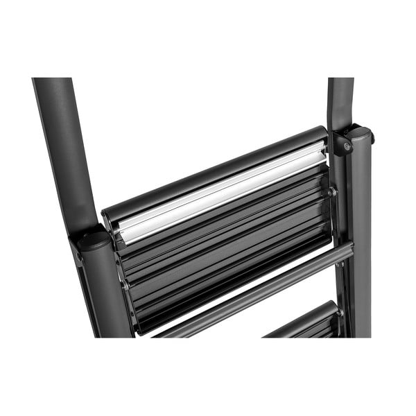 Kompaktna črna lestev Wenko, višina 114,5 cm-image-3