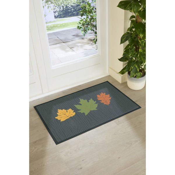 Predpražnik 40x70 cm Autumn Leaves on Green – Artsy Doormats-image-2