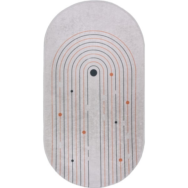 Kremno bela pralna preproga 80x120 cm Oval – Vitaus