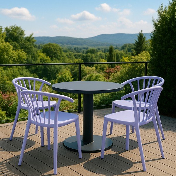 Svetlo vijoličen plastičen vrtni stol Capri – Bonami Essentials-image-1