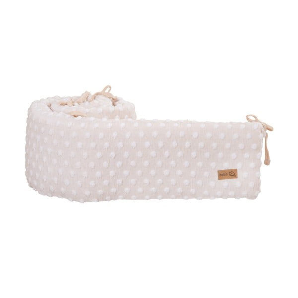 Bež zaščitna obroba za posteljico iz mešanice bombaža 170 cm Frosty Almond – Roba-image-2