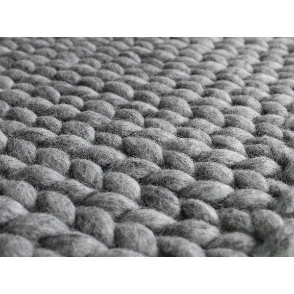 Jekleno siva pletena volnena preproga Wooldot Ball Rugs, 170 x 240 cm-image-2