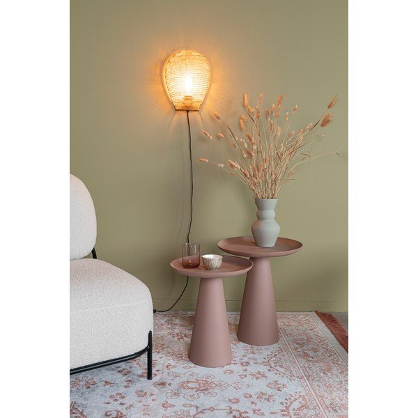 Kovinska okrogla stranska mizica ø 34,5 cm Ringar – White Label-image-1