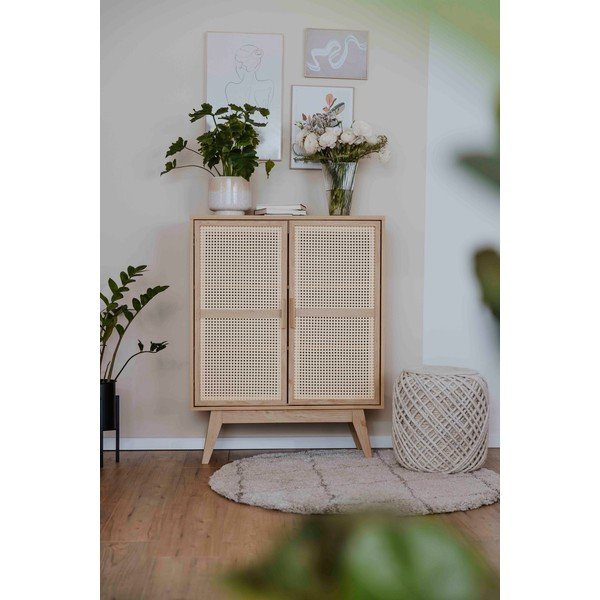 Omarica v hrastovem dekorju v naravni barvi 87x110 cm Bridget – Støraa-image-1