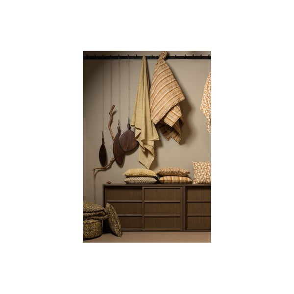 Rjavo/bež bombažno pregrinjalo za zakonsko posteljo 220x265 cm Banding – BePureHome-image-1