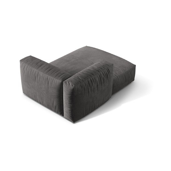 Siv žameten modul za sedežno garnituro (levi kot) Martina – Micadoni -image-2