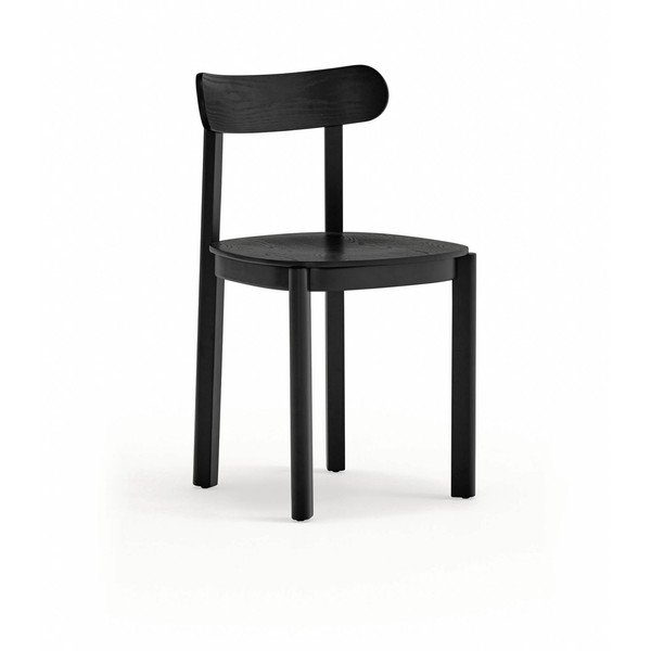 Črn jedilni stol v jesenovem dekorju Nara – Teulat