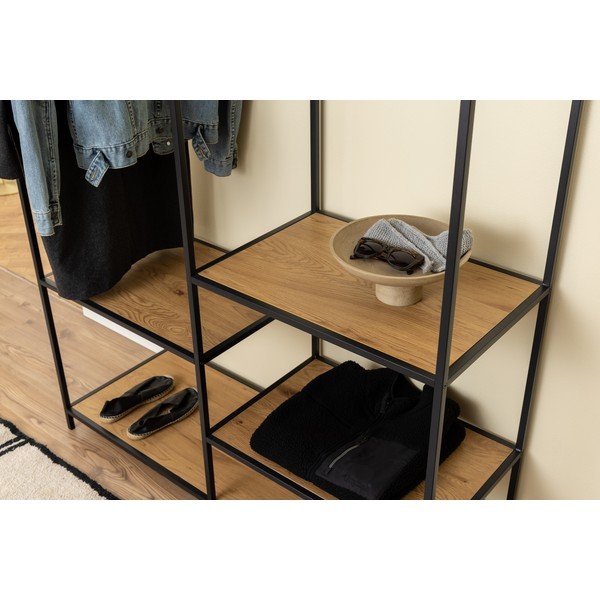 Odprta garderobna omara v hrastovem dekorju 122x174 cm Seaford – Actona-image-4