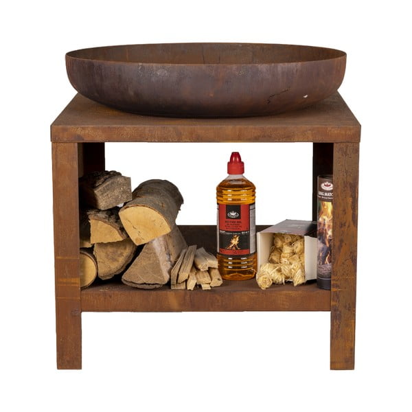 Ognjišče s polico v rjastem dekorju - Esschert Design-image-2