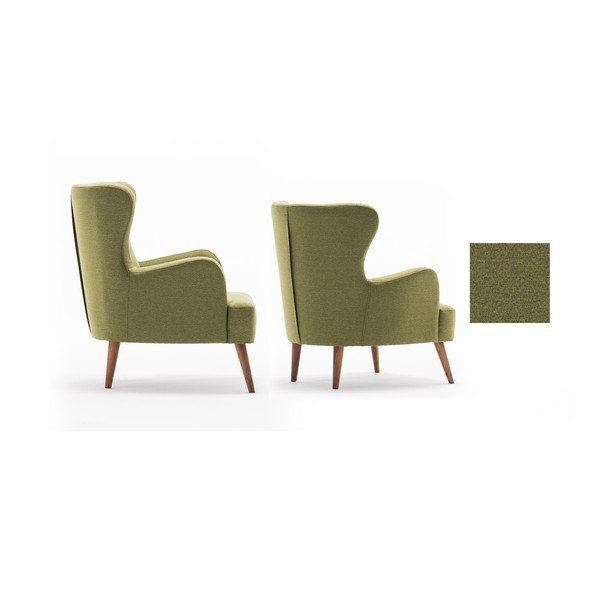 Olivno zelen fotelj Balcab Home Jane-image-2